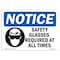 Signmission OSHA Sign, Glasses Required All Times With, 14in X 10in Rigid Plastic, 14" W, 10" H, Landscape OS-NS-P-1014-L-18171 - alternate 1